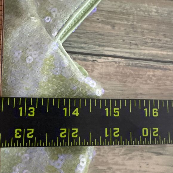 Disney Princess Tiana Girls Dress Sz 9/10 Green Tiered Sequins Fairycore Tulle - Picture 13 of 14